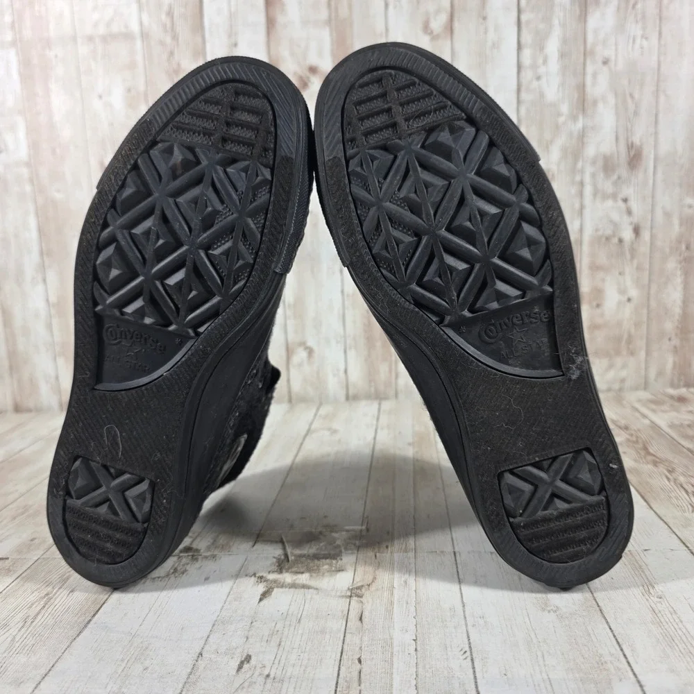 Converse Chuck Taylor All Star Hi Black‎ Woven Textile Sneakers 562490F Womens 7
